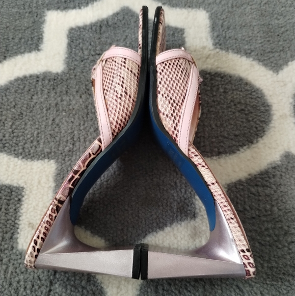 Pink Snake Print Heels - Picture 4 of 8